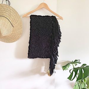 Fringe Ultra Soft Black Circle Scarf